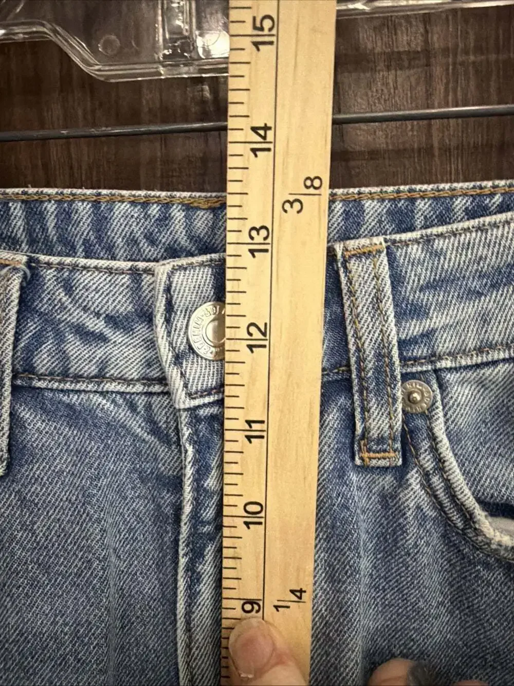 Moms Loose Wide Legs High Waist Jeans 2 W26”/L 26”